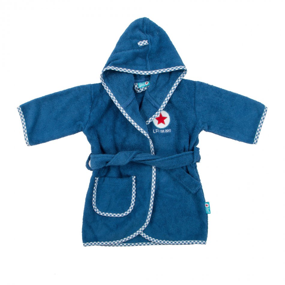 Baby badjas Boy Uni Blauw