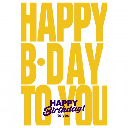 Verjaardag Happy Birthday Yellow