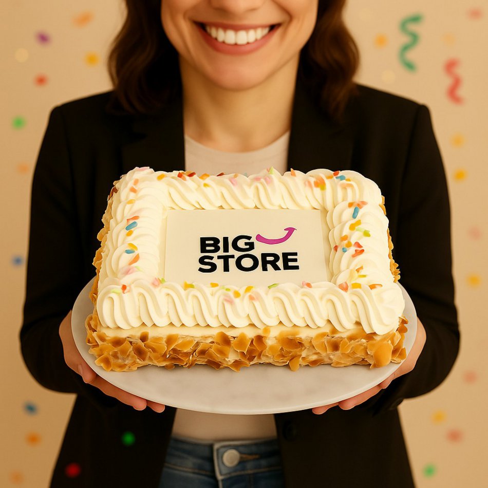 Feestelijke slagroomtaart 40 personen